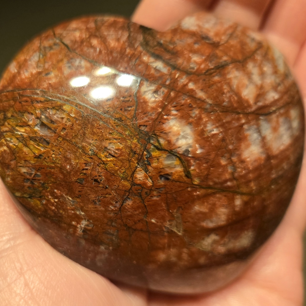 Fire Moonstone Heart - Picture 7 of 12